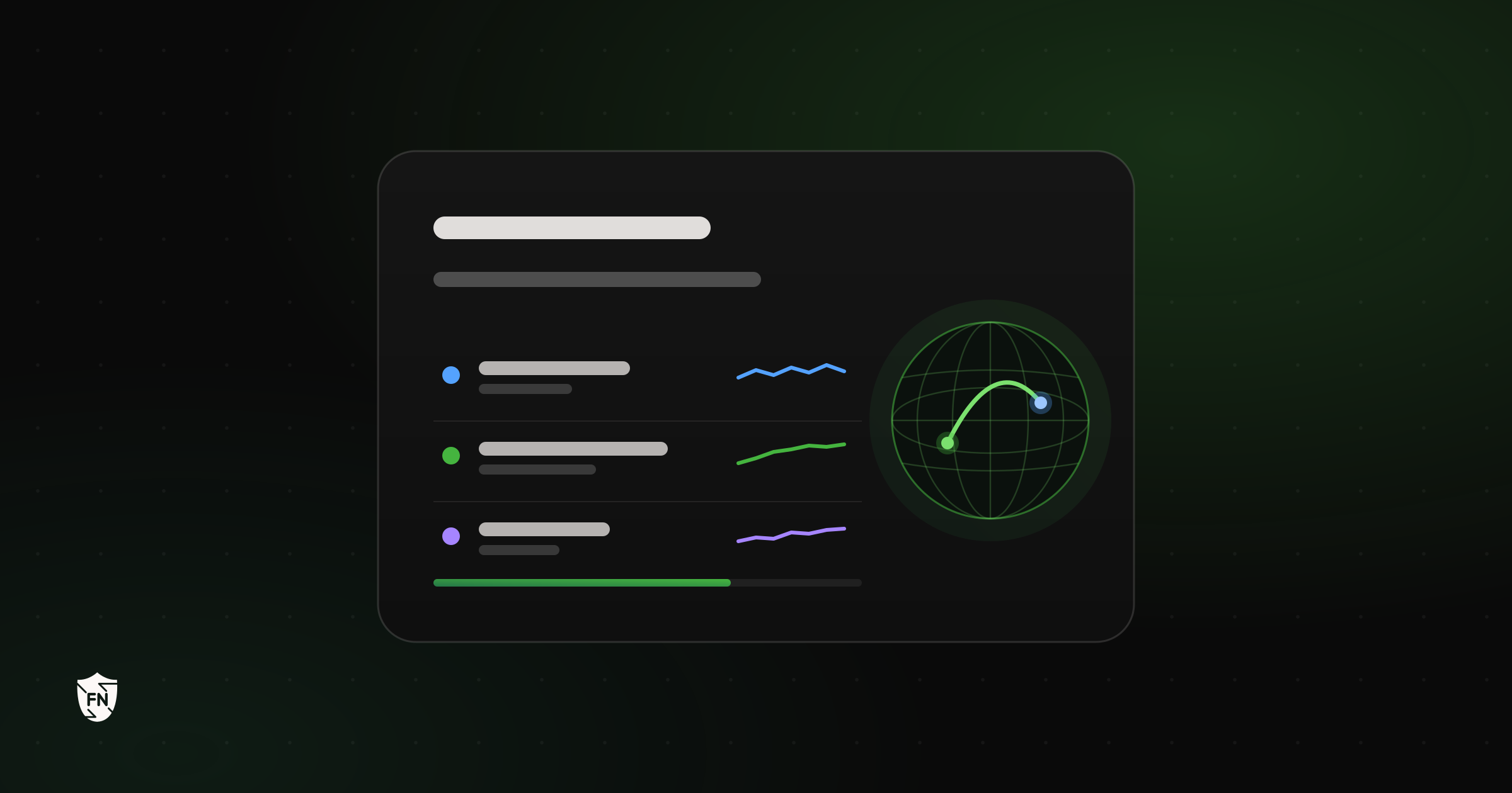 Метрики теста скорости и маршрут на глобусе · Speed test metrics and a route on a globe